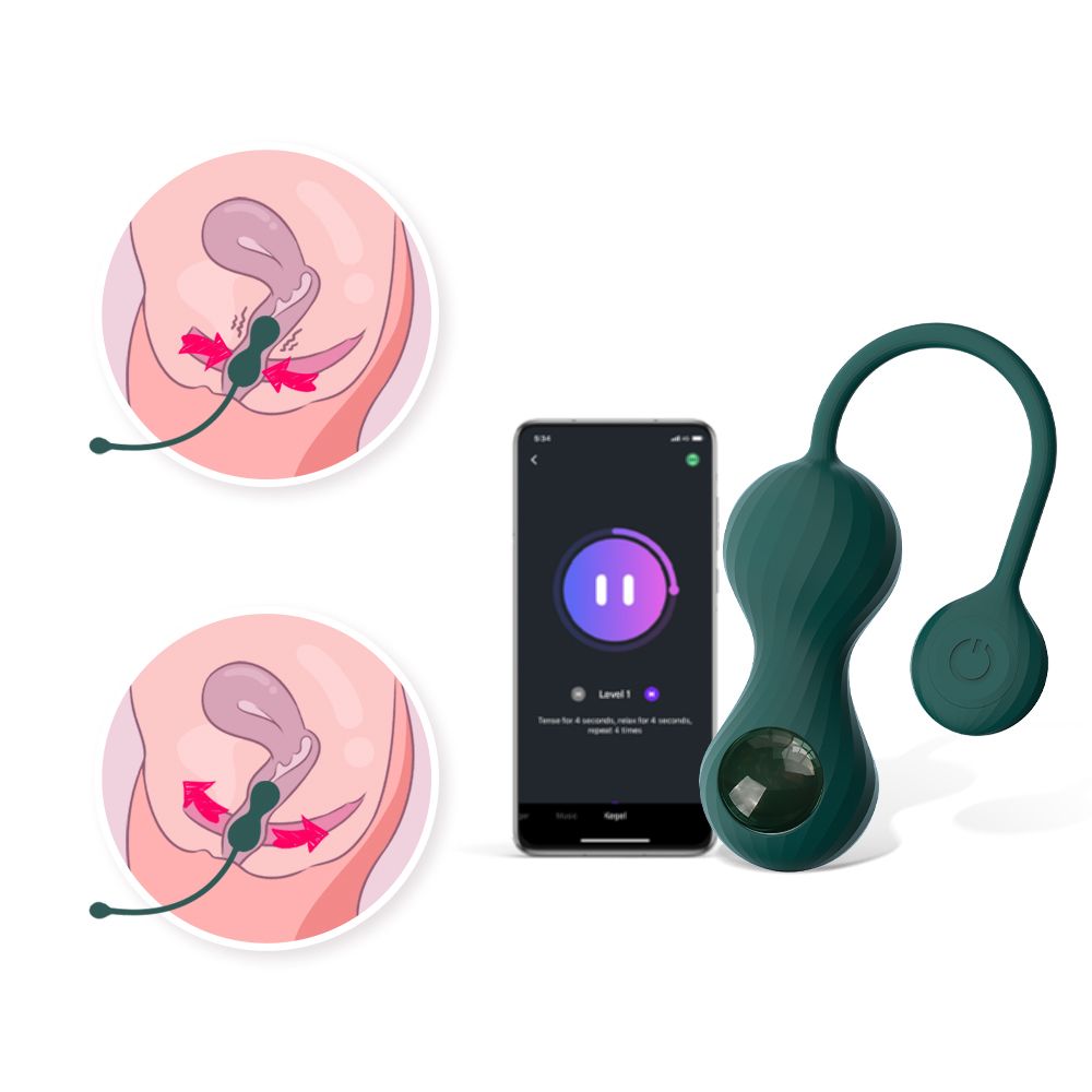 Magic Motion - Duo Smart Kegel Vibrator met Gewichtenset - Groen