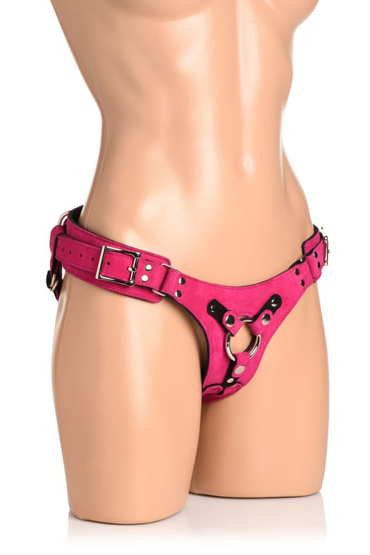 Korset Deluxe Leren Strap On - Roze