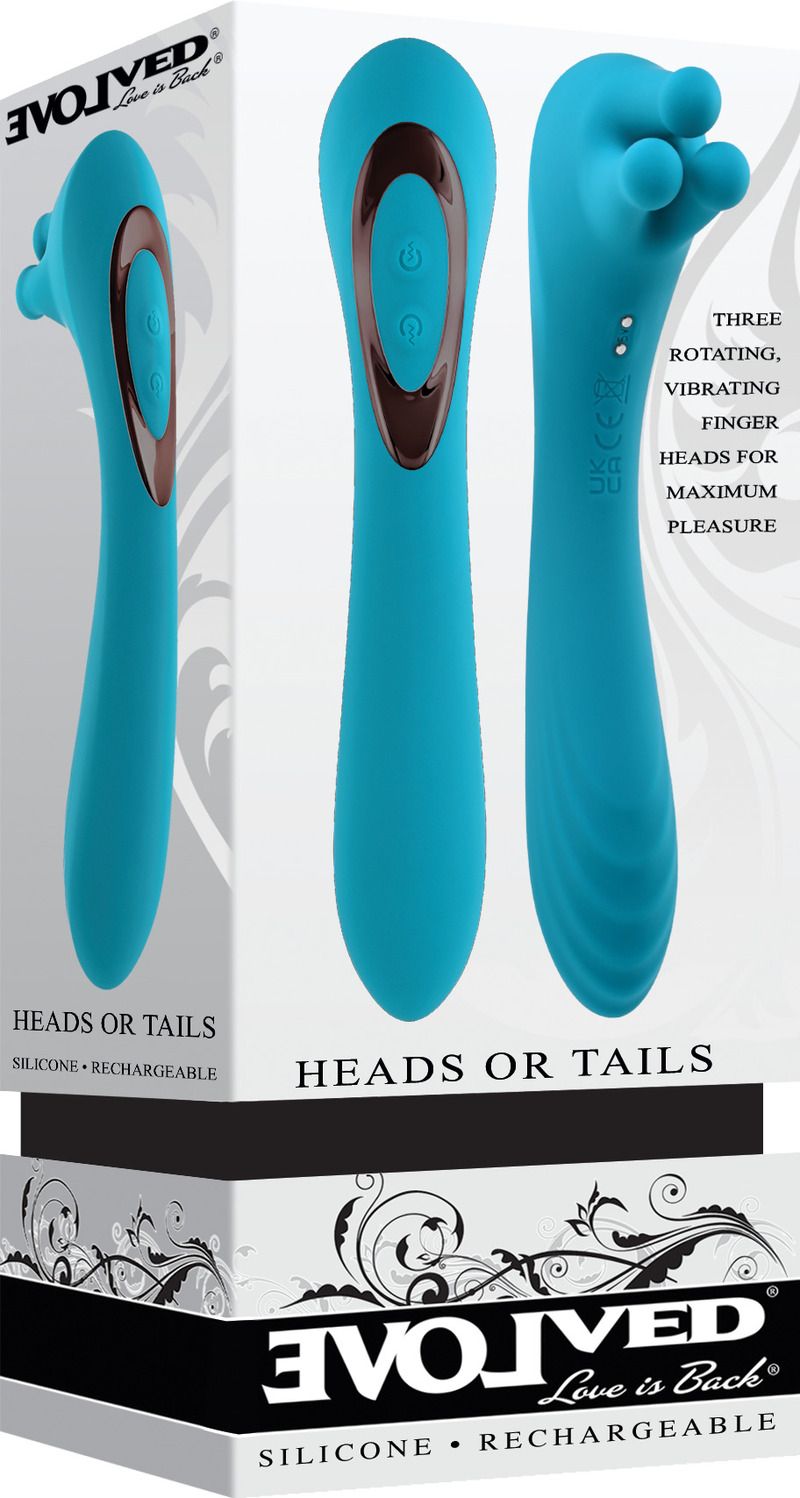 Evolved - Heads or Tails Vibrator - Blauw