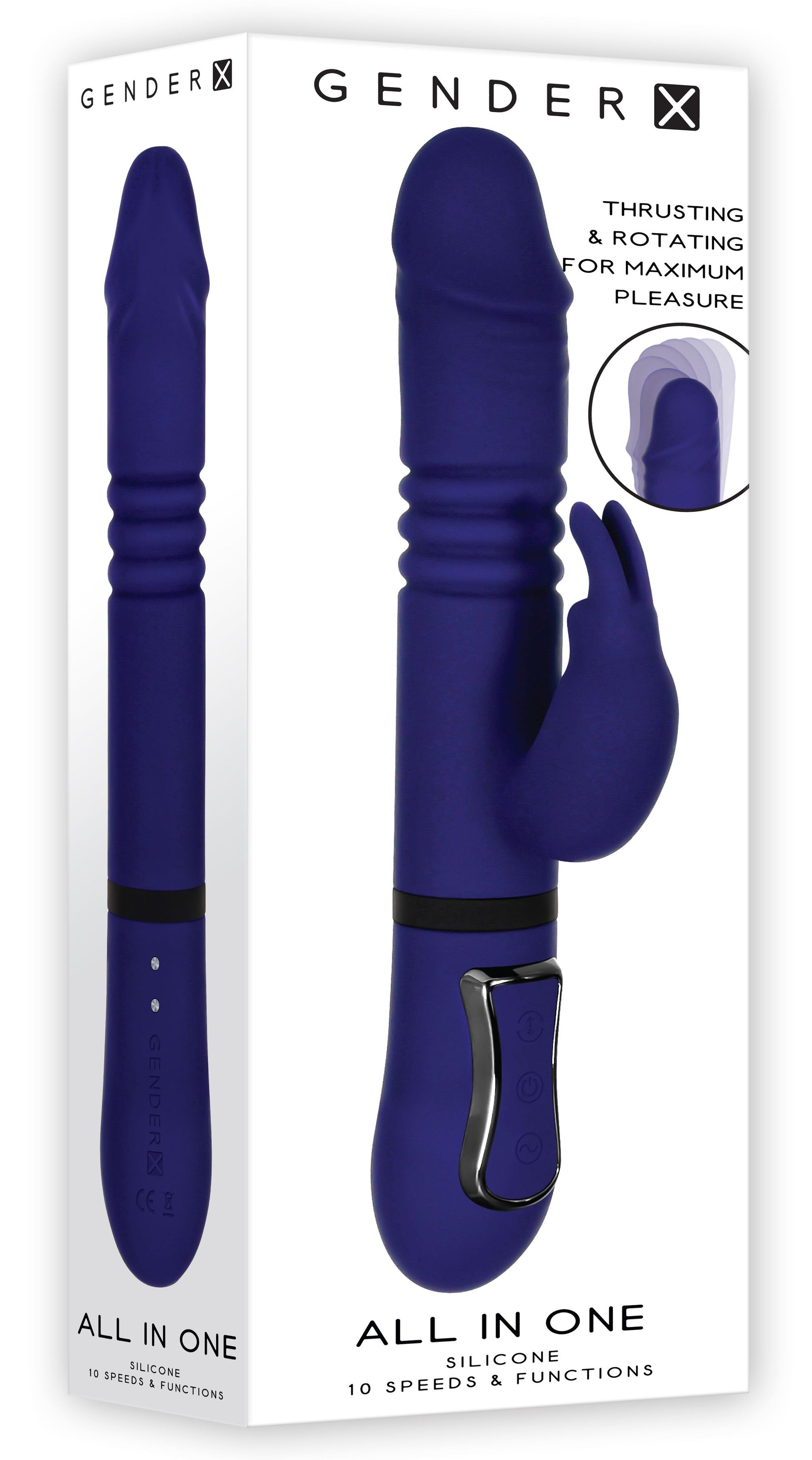 Evolved - All in One Rabbit Vibrator - Royal Blue