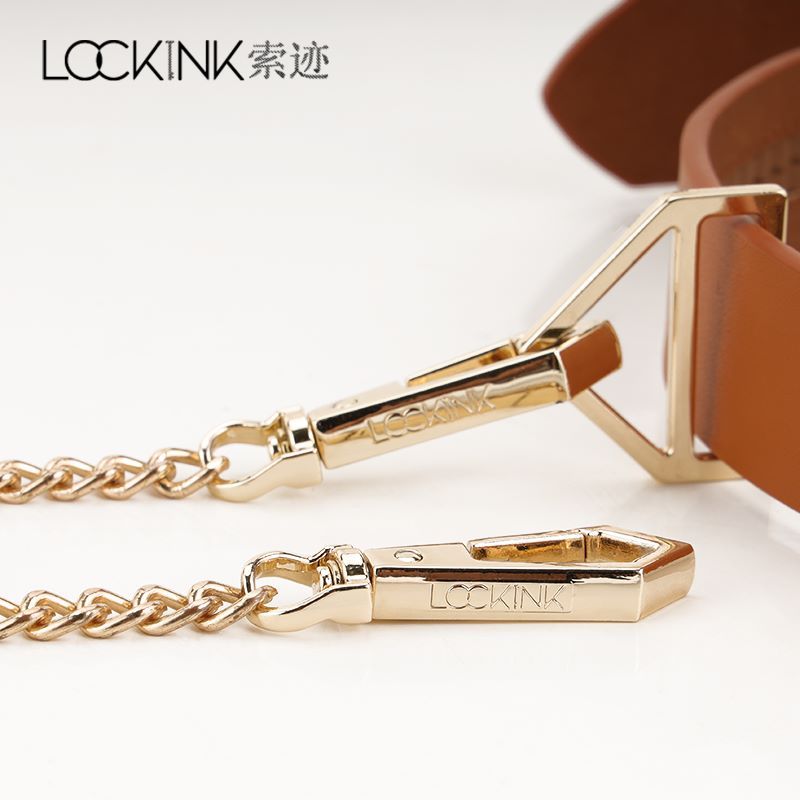 LOCKINK -  Halsband met Riem Set - bruin