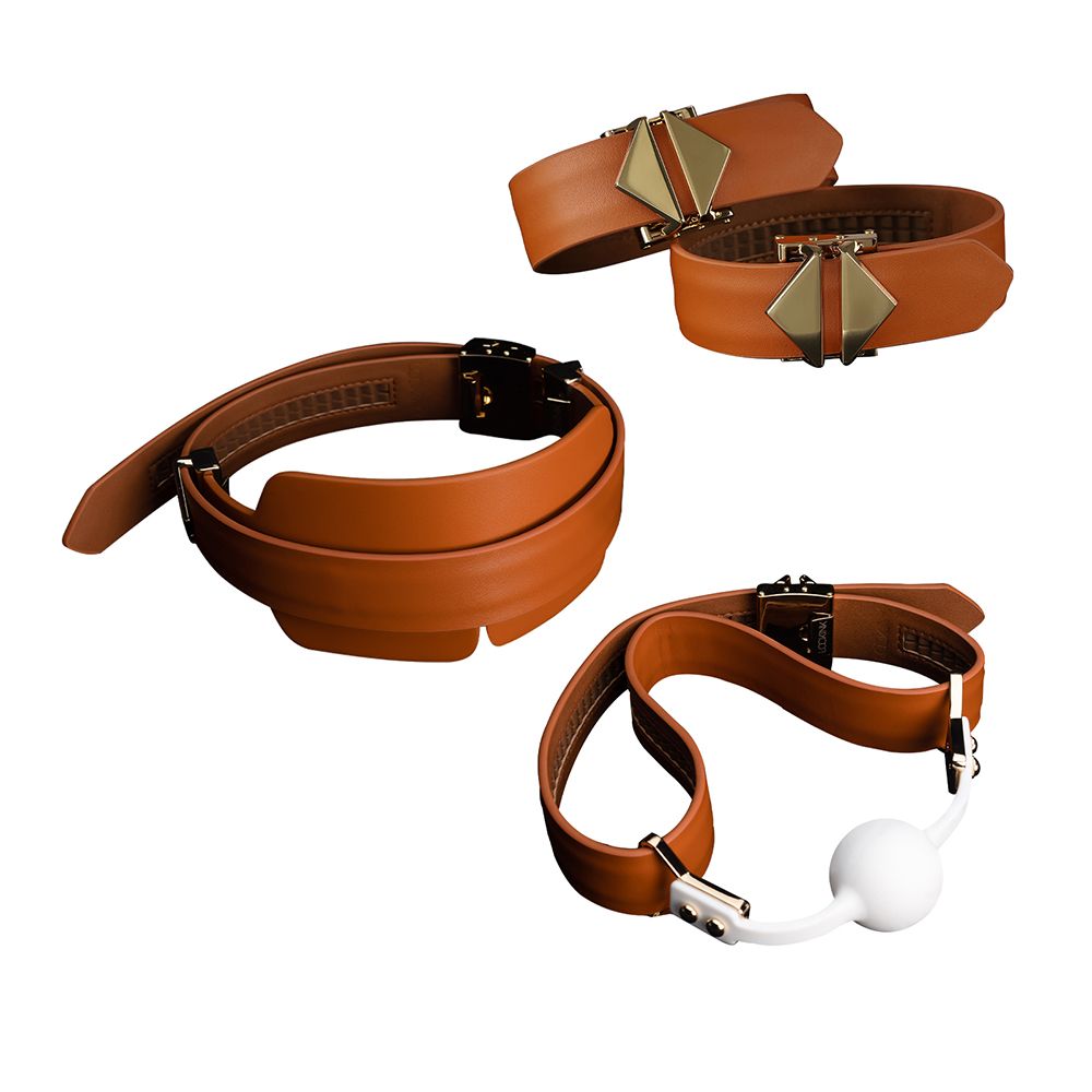 LOCKINK - Bondage & Restraint Set - bruin