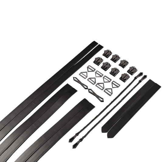 LOCKINK - 8-Bondage-Riemen Restrain Set - zwart