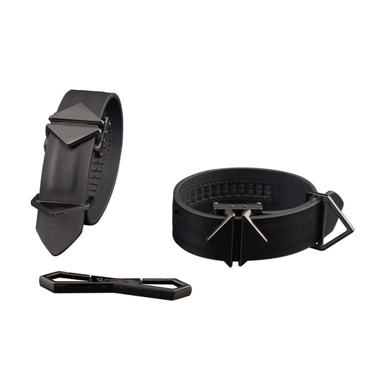 LOCKINK - Enkel- en enkelboeien Set - zwart