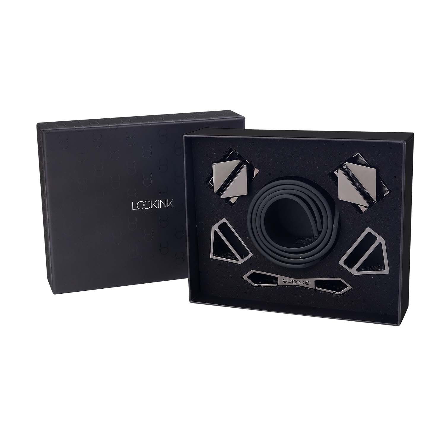 LOCKINK - Enkel- en enkelboeien Set - zwart