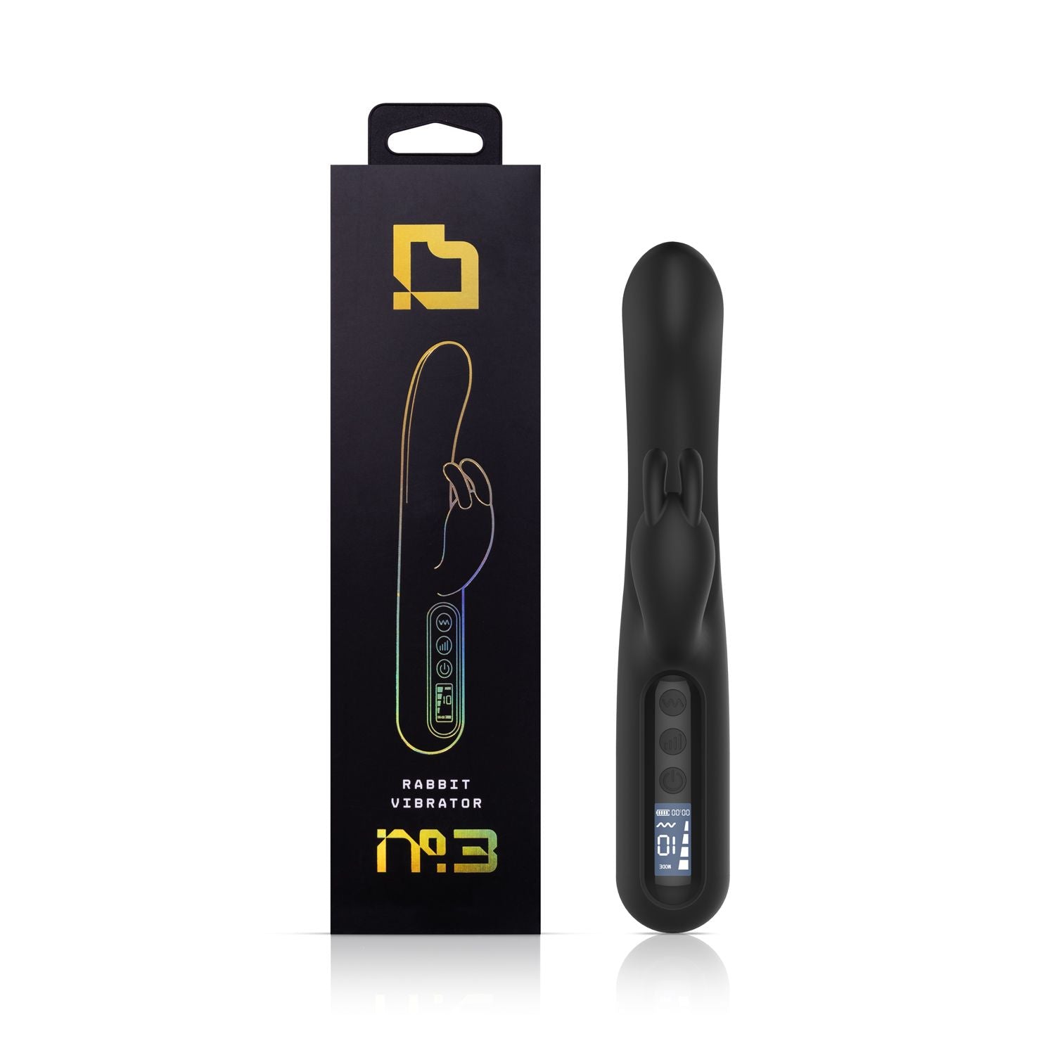 BLAQ - Digitale Rabbit Vibrator - Zwart
