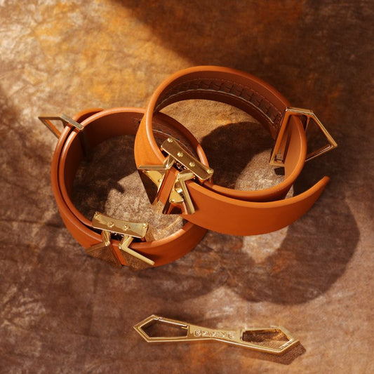 LOCKINK - Enkel- en enkelboeien Set - bruin