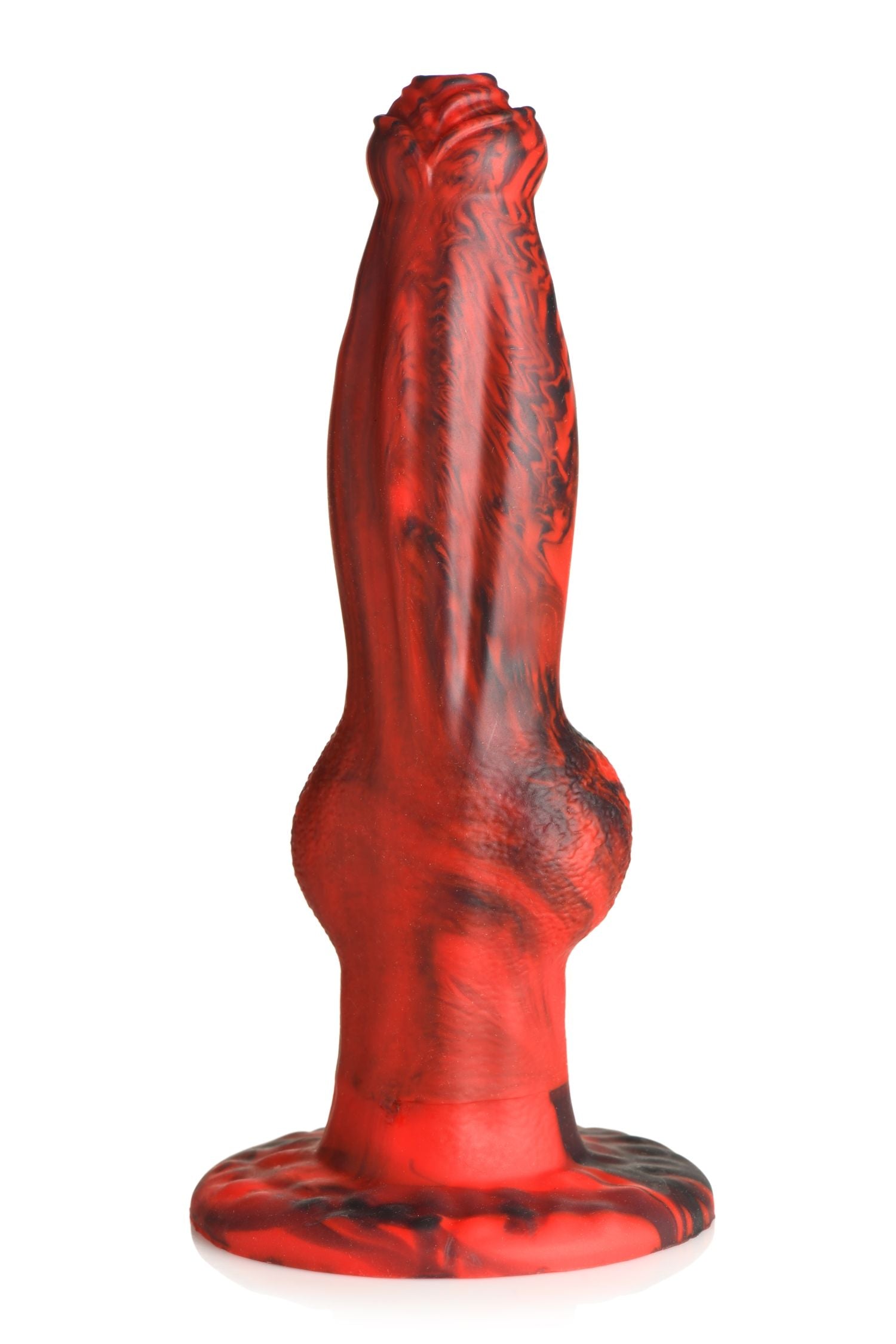 XR Brands - Hel-Wolf Stuwende & Vibrerende Dildo - Rood & Zwart