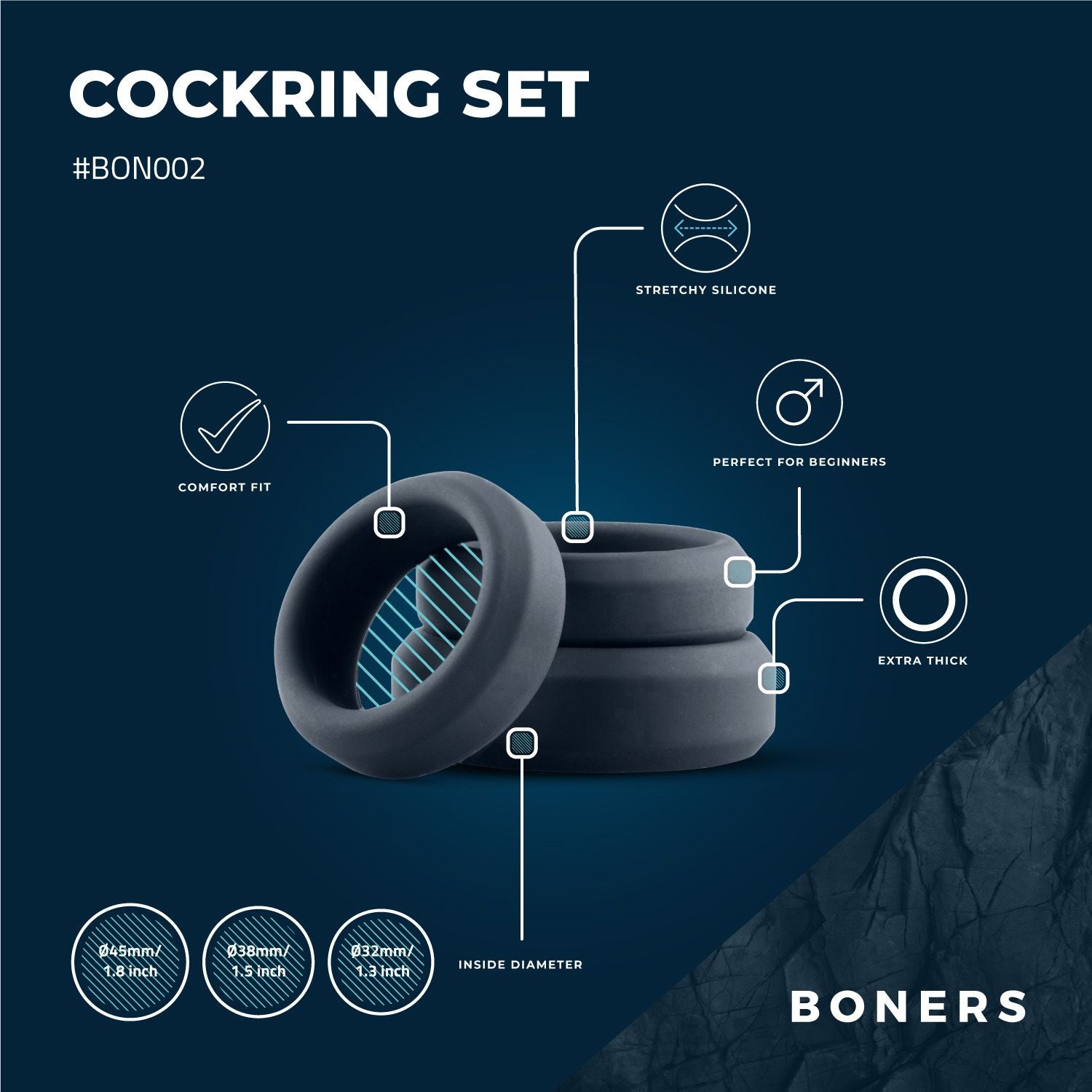 Boners Cockring Set 3-delig