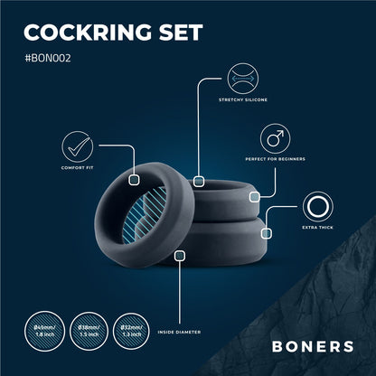 Boners Cockring Set 3-delig