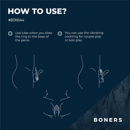 Boners Verstelbare Cockring - Blauw