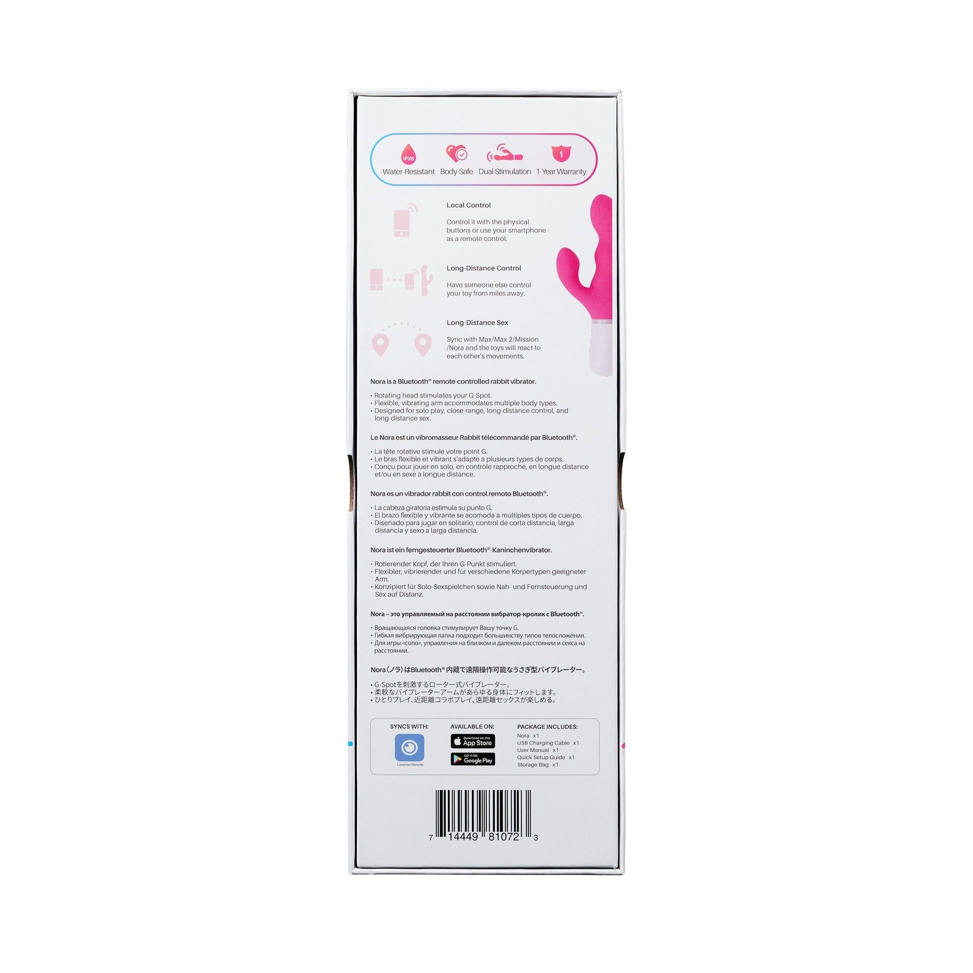 Lovense - Nora G-spot Vibrator  Met App - Roze