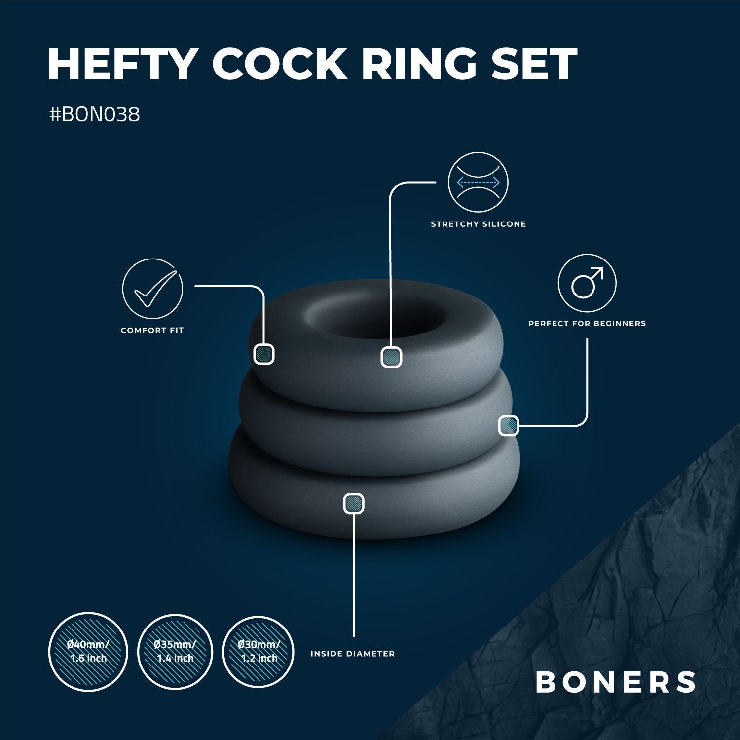 Boners Grote Cockringen Set - 3 delig
