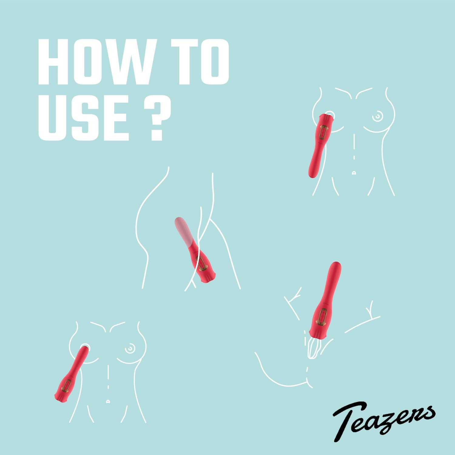 Teazers Vibrator met Likkende Clitoris Stimulator