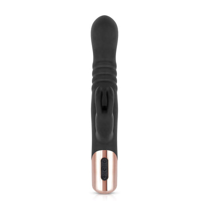 Rosy Gold - Rabbit Vibrator Met Stootfunctie - Zwart