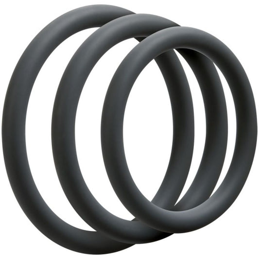 Doc Johnson - OptiMALE 3 C-Ring Set Dun - Grijs