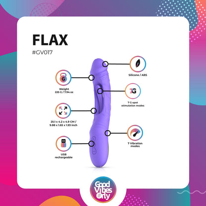 Good Vibes Only - Flax Vibrerende Dildo met G-Spot Stimulator