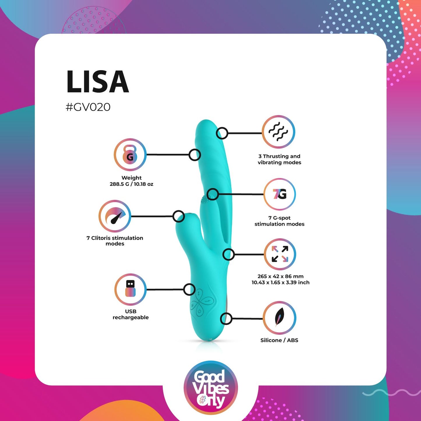 Good Vibes Only - Lisa Stotende Rabbit Vibrator met G-Spot stimulator