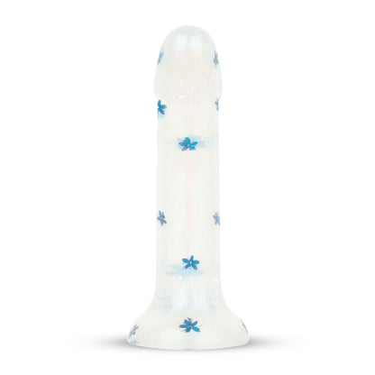 Dildo Collection - Blossom Bliss - Middelgrote dildo met blauwe bloemen