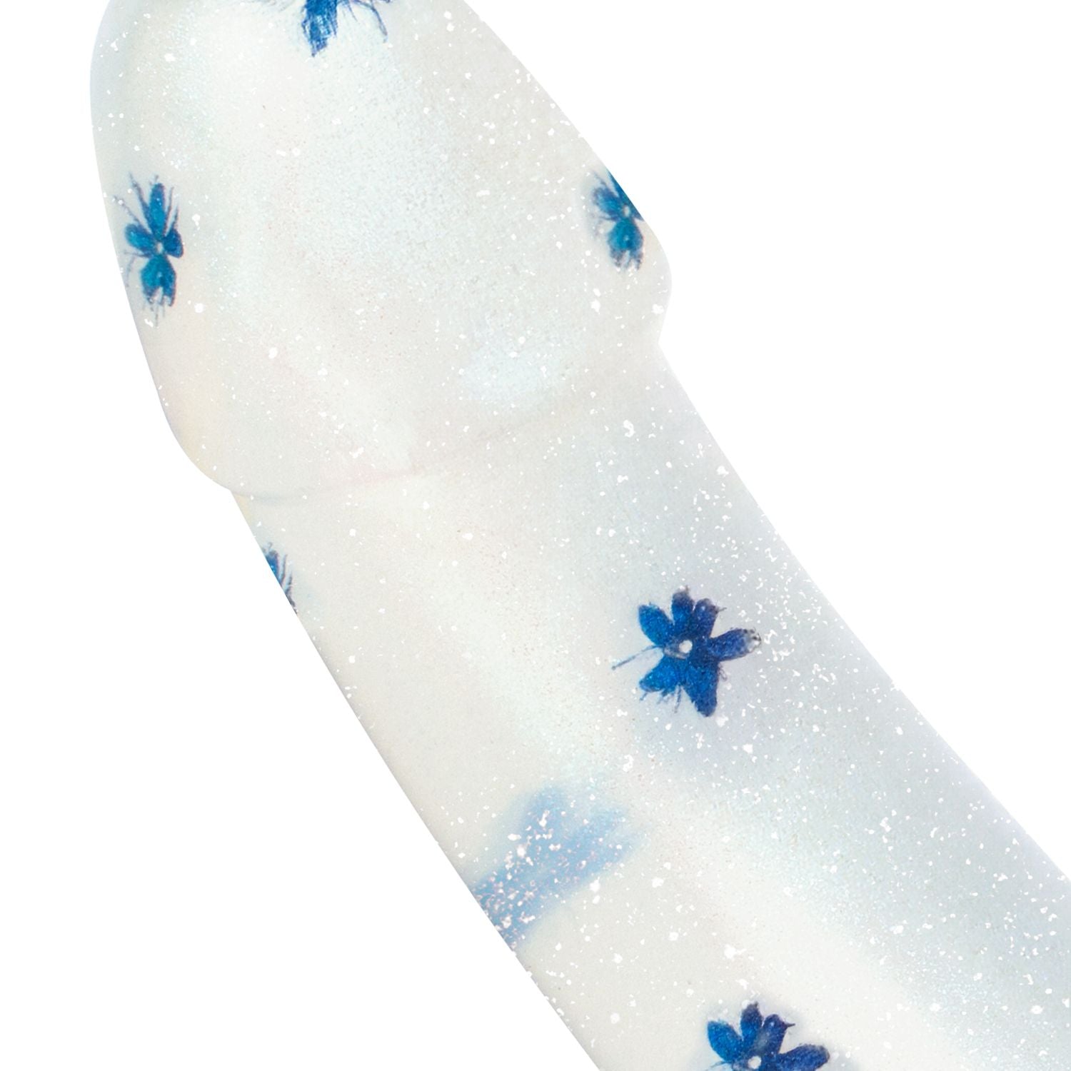 Dildo Collection - Blossom Bliss - Middelgrote dildo met blauwe bloemen