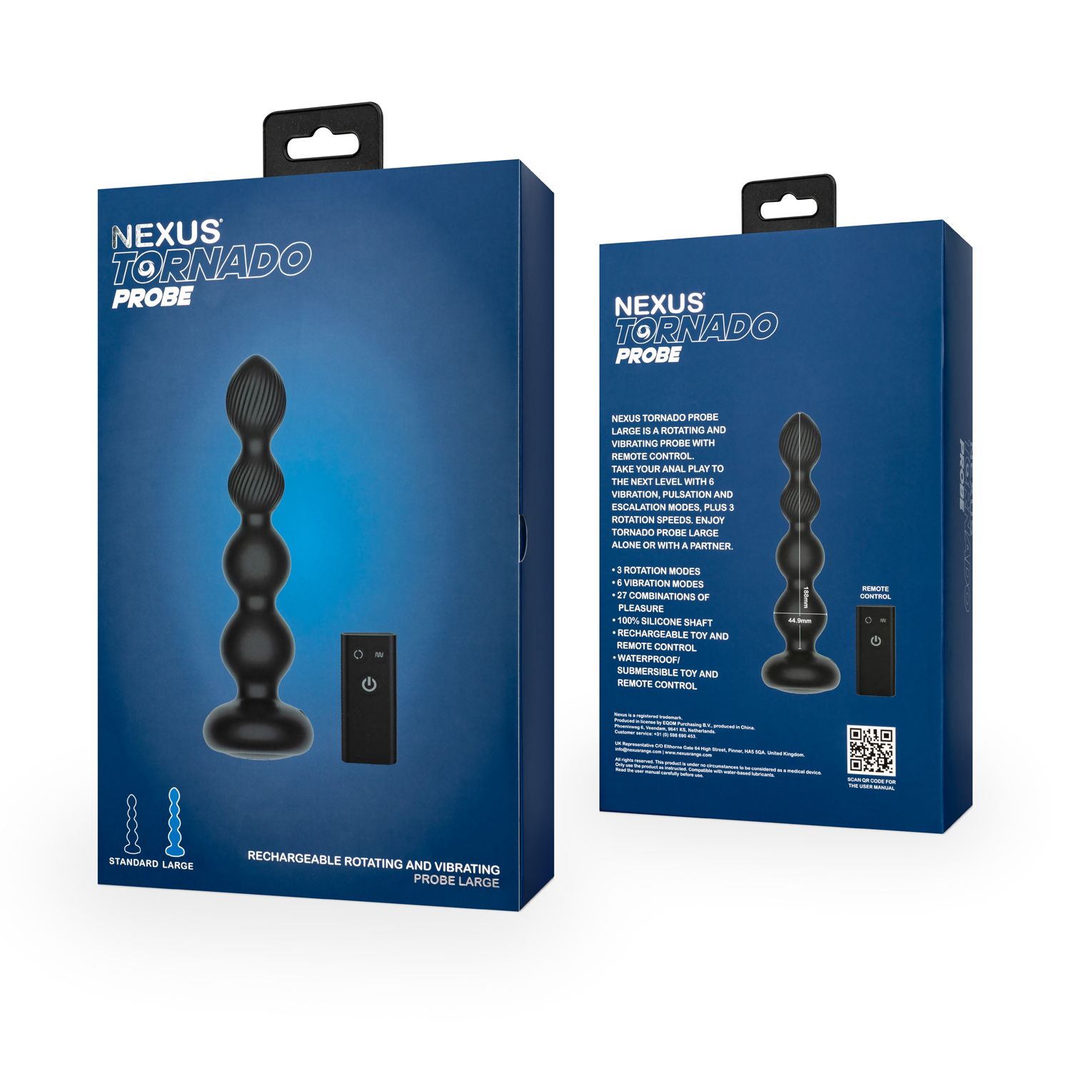 Nexus - Tornado Roterende Beaded Anaal Plug - Large