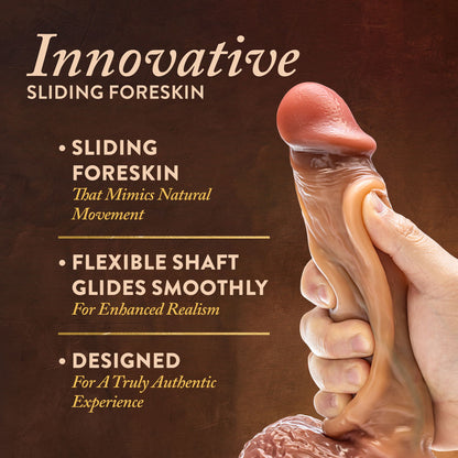 Blush - Renaissance Raphael Dildo met Schuivende Voorhuid - 24 cm