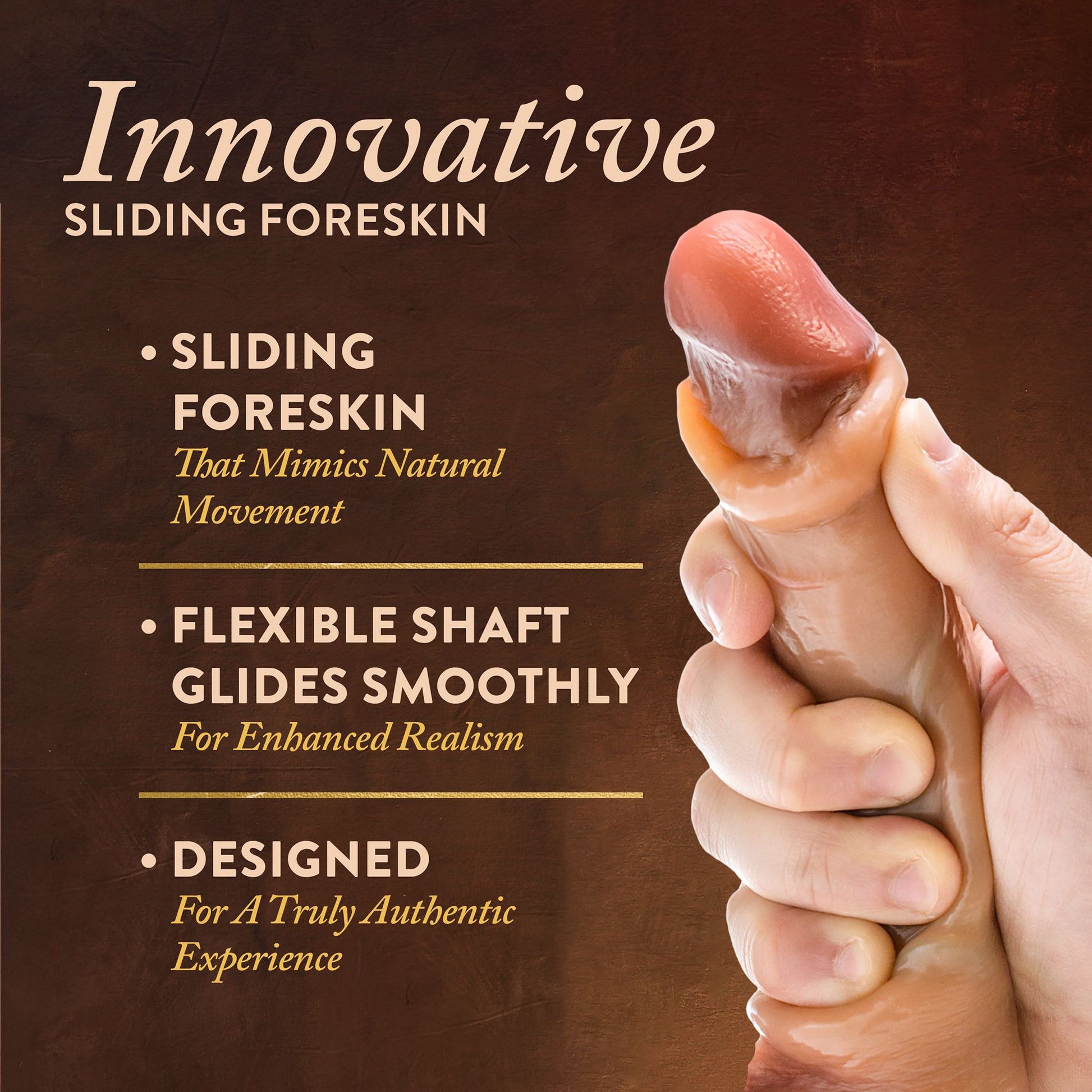 Blush - Renaissance DaVinci Dildo met Schuivende Voorhuid - 20 cm
