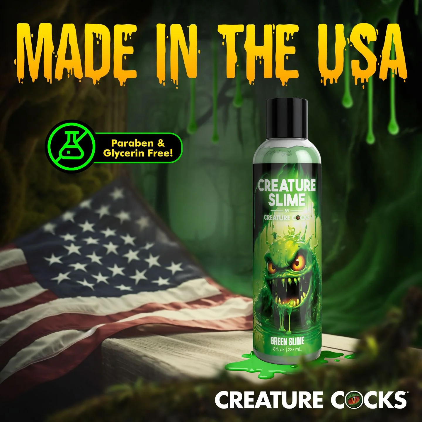 Creature Cocks - Creature Slime Groene Slijm Glijmiddel - 237 ml