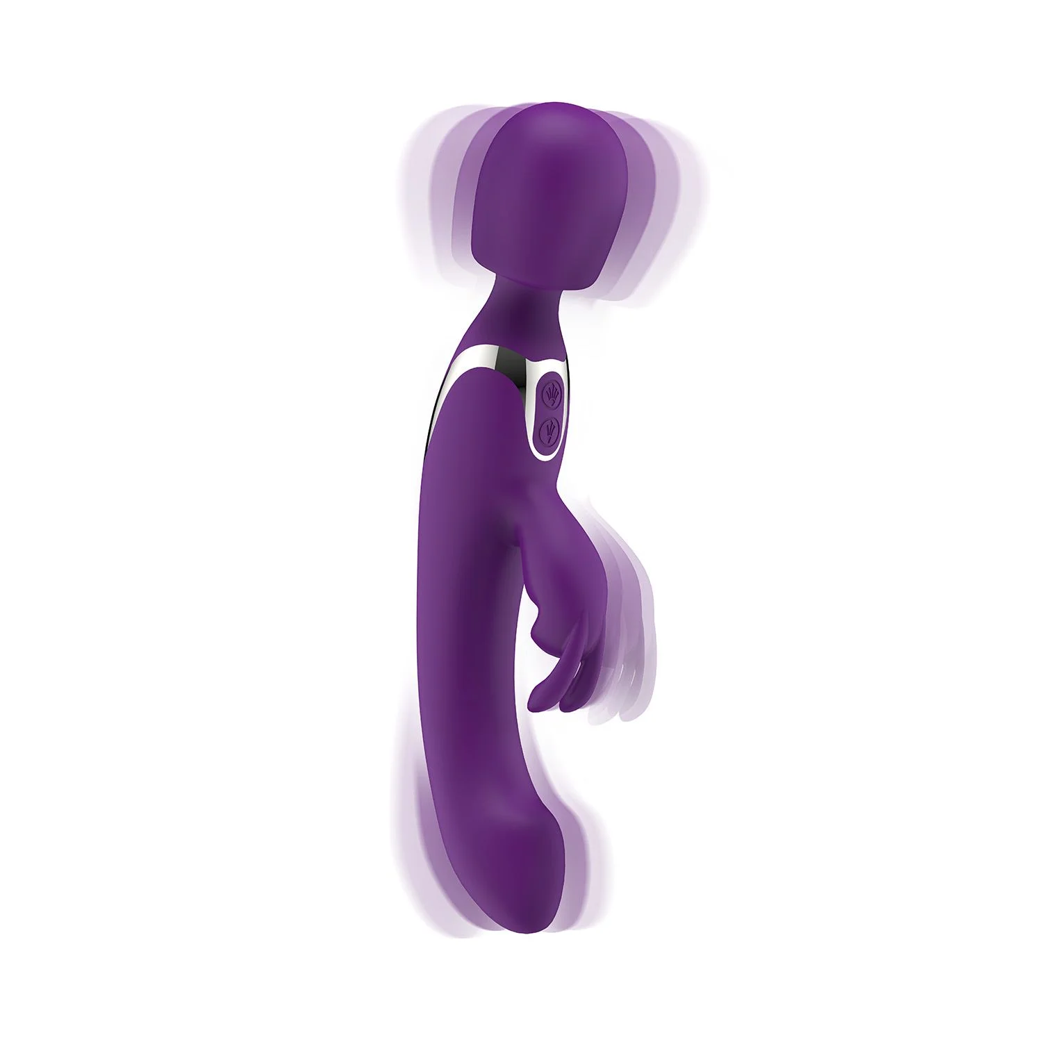 Vibe - 2 in 1 Wand Vibrator - Paars