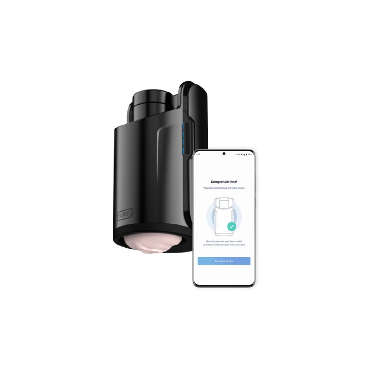 Kiiroo – Keon Combo Set Masturbator WiFi – Inclusief Feel Stroker – Zwart