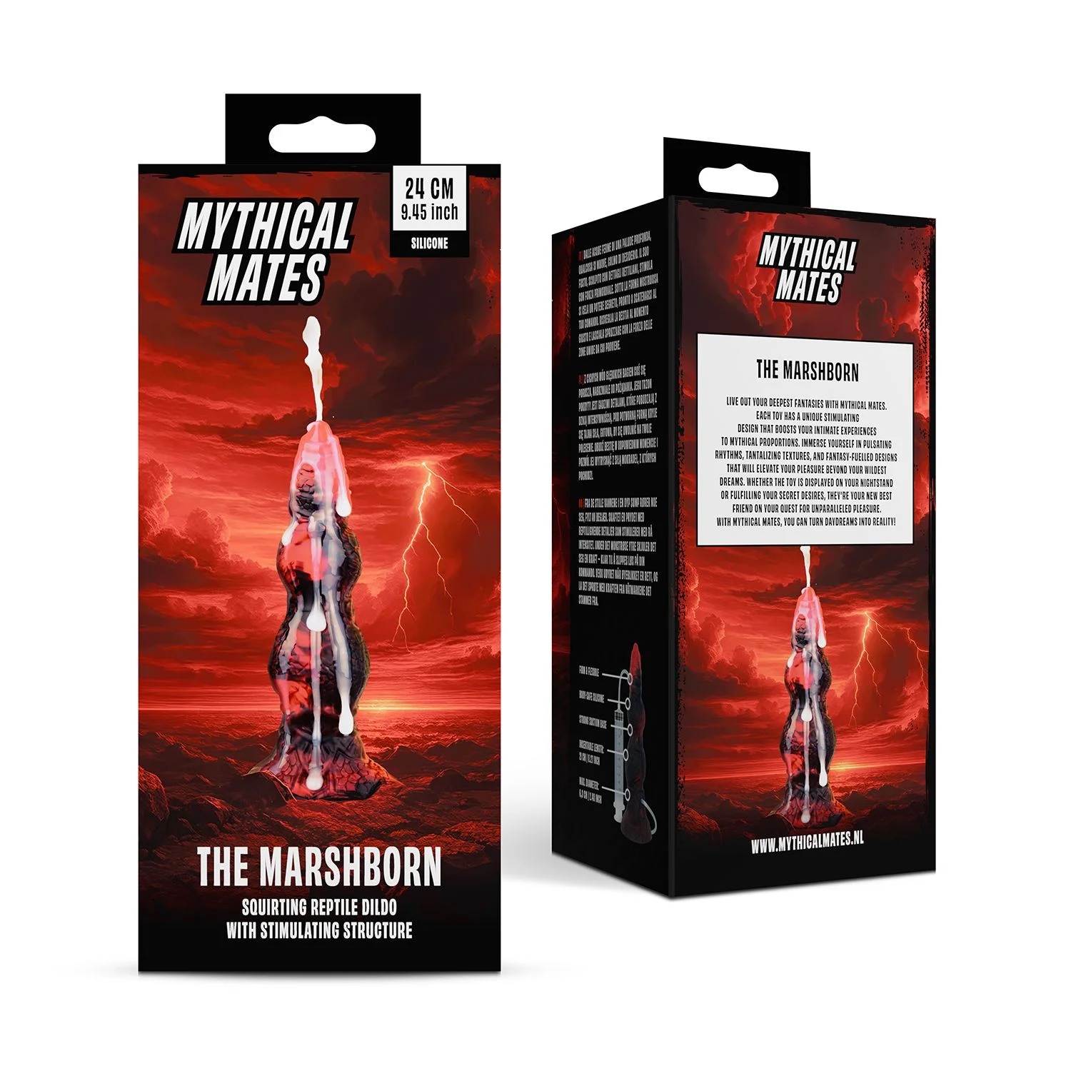 Mythical Mates - The Marshborn Spuitende Dildo - 24 cm