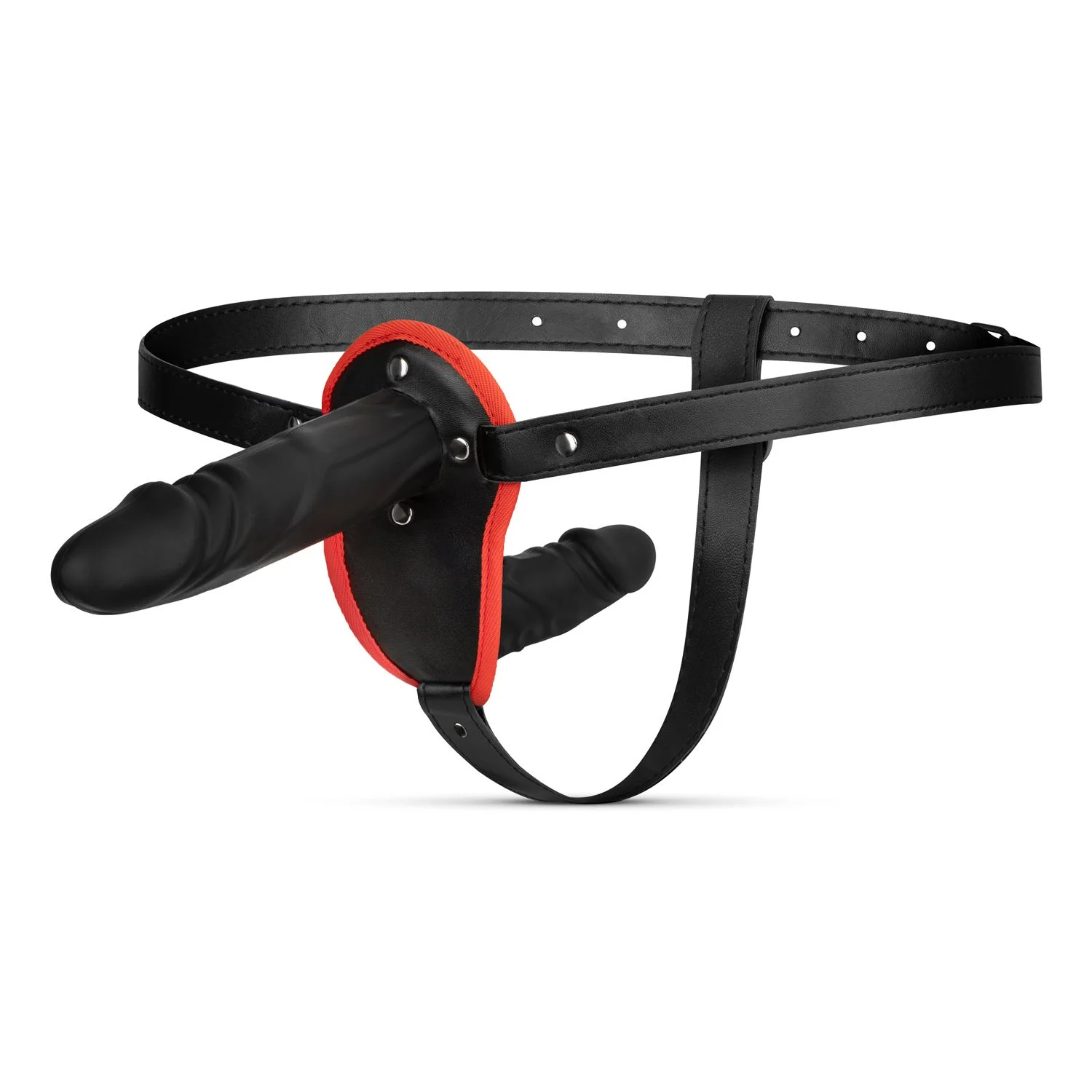 Fetish - Dubbel Dildo Strap-On Set - Zwart