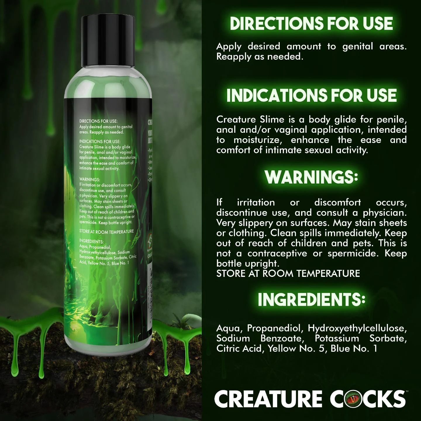 Creature Cocks - Creature Slime Groene Slijm Glijmiddel - 237 ml