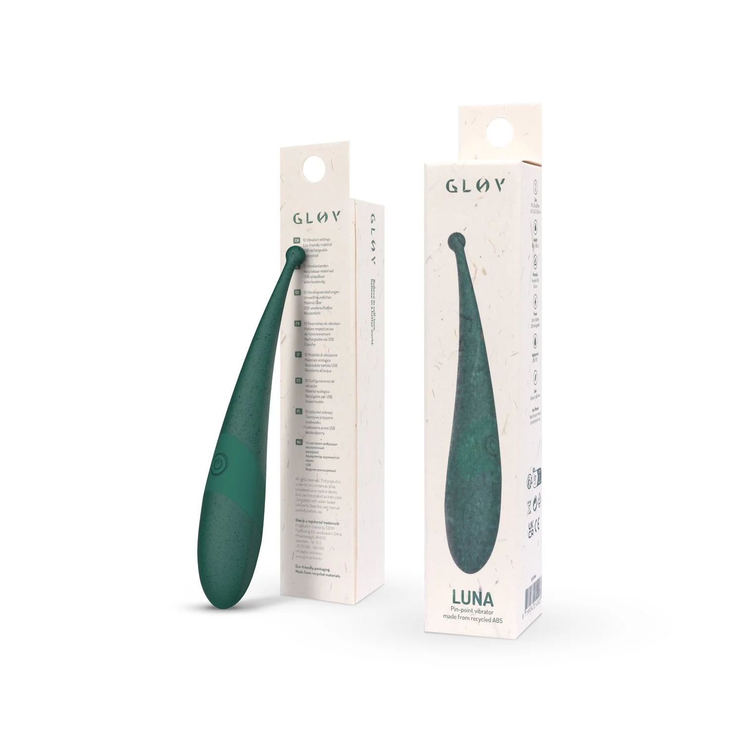 Gløv - Luna Eco Pin-Point Vibrator - Groen