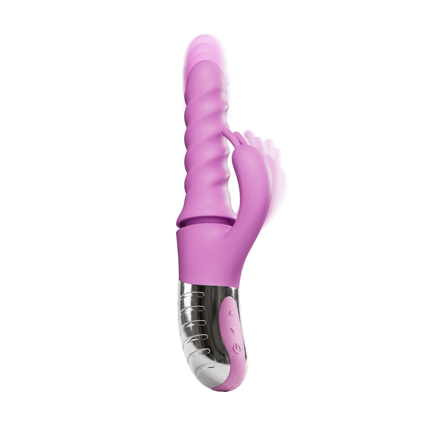 Good Vibes Only - 360° Rotating Thrusting Vibrator - Roze