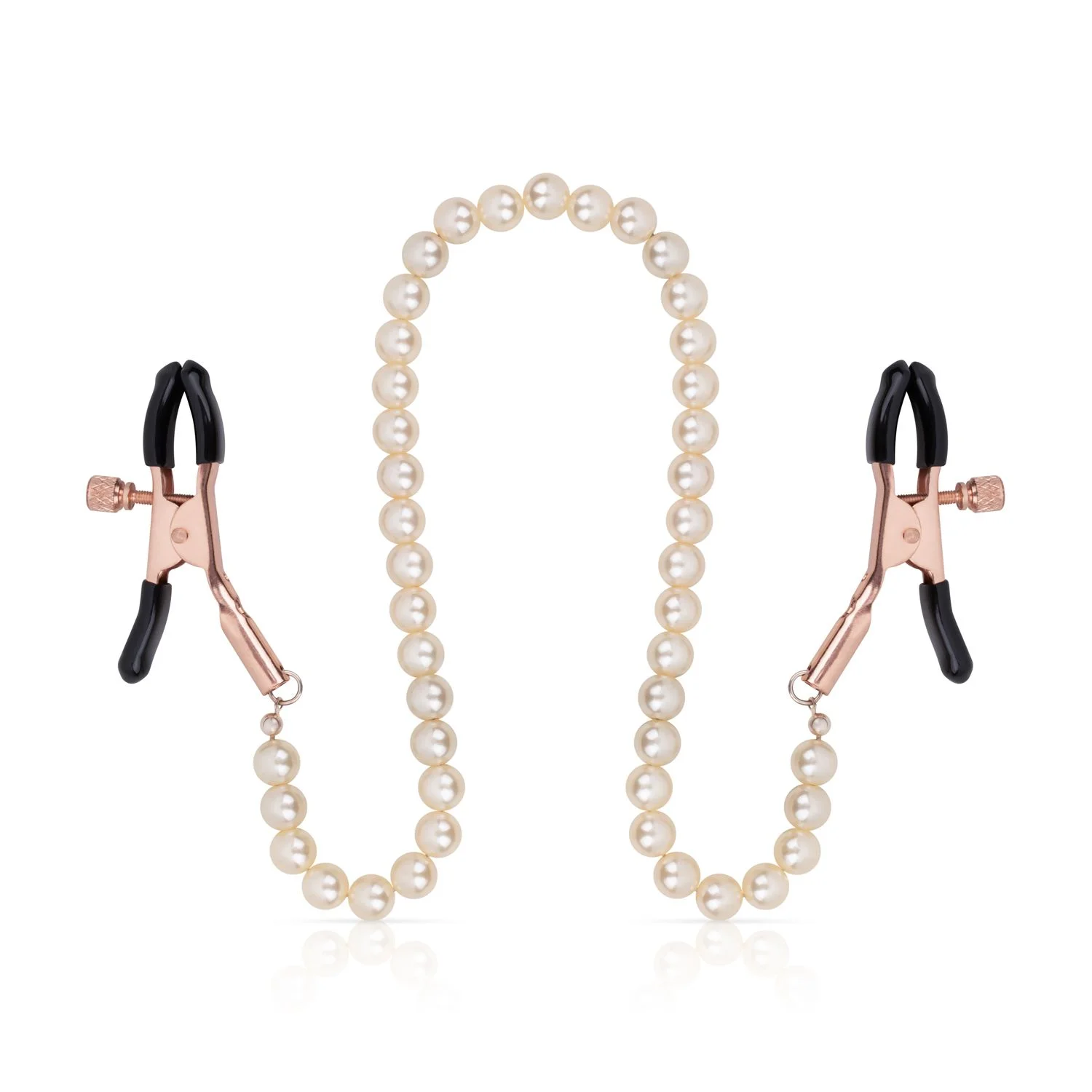 Rosy Gold - Tepelklemmen met parelketting - Verstelbaar Design