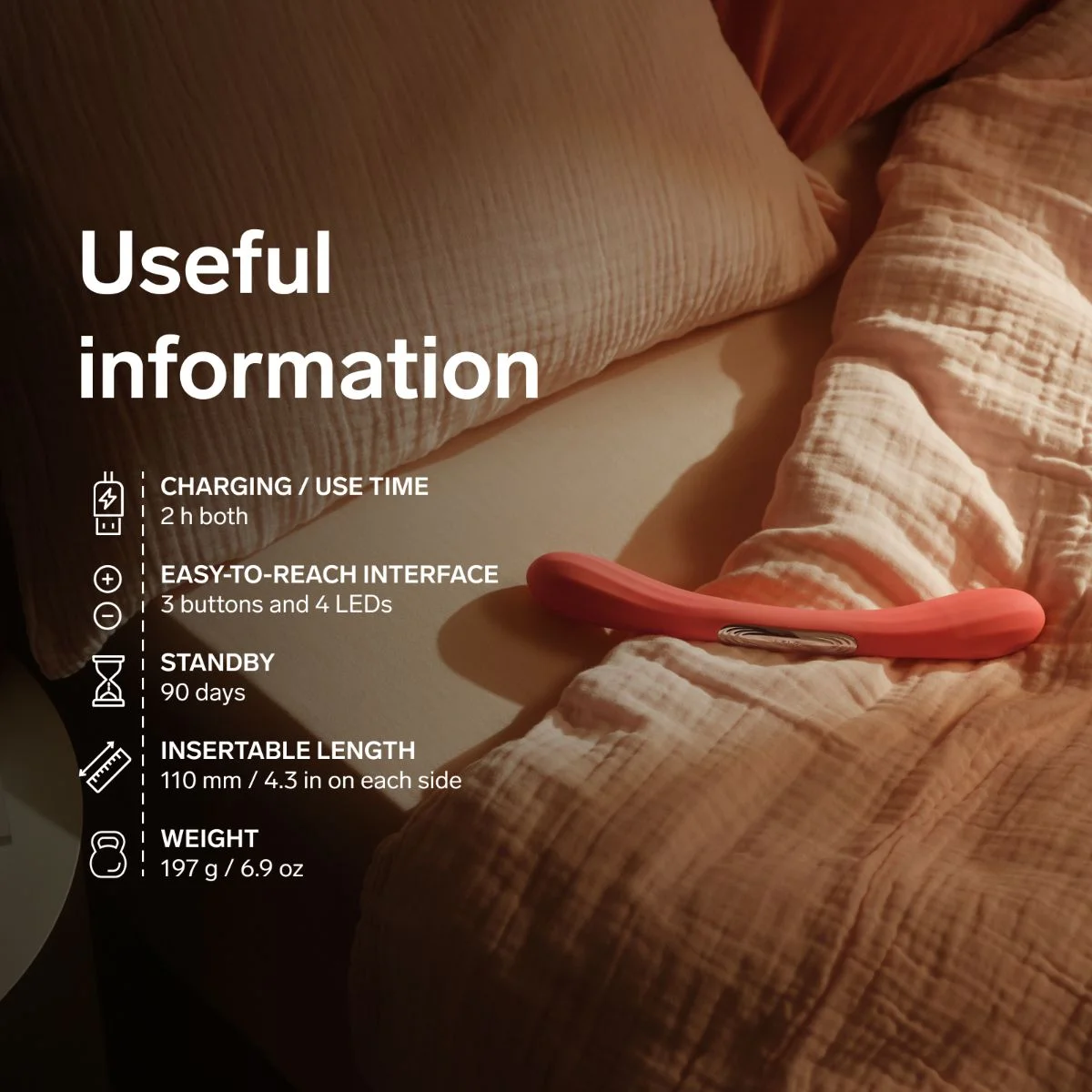 LELO - BOOMERANG Dubbele Vibrator - Coral Red