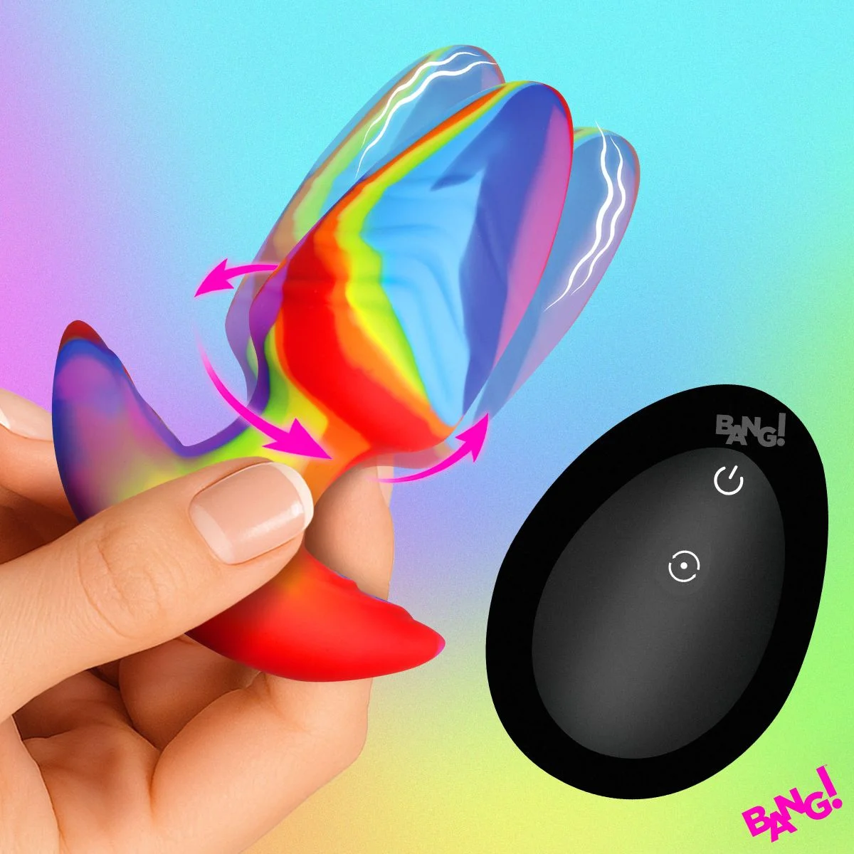 Bang! - Roterende en Vibrerende Buttplug - 9,9 cm