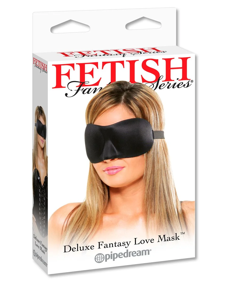 Satijnen Love Mask Deluxe - Zwart