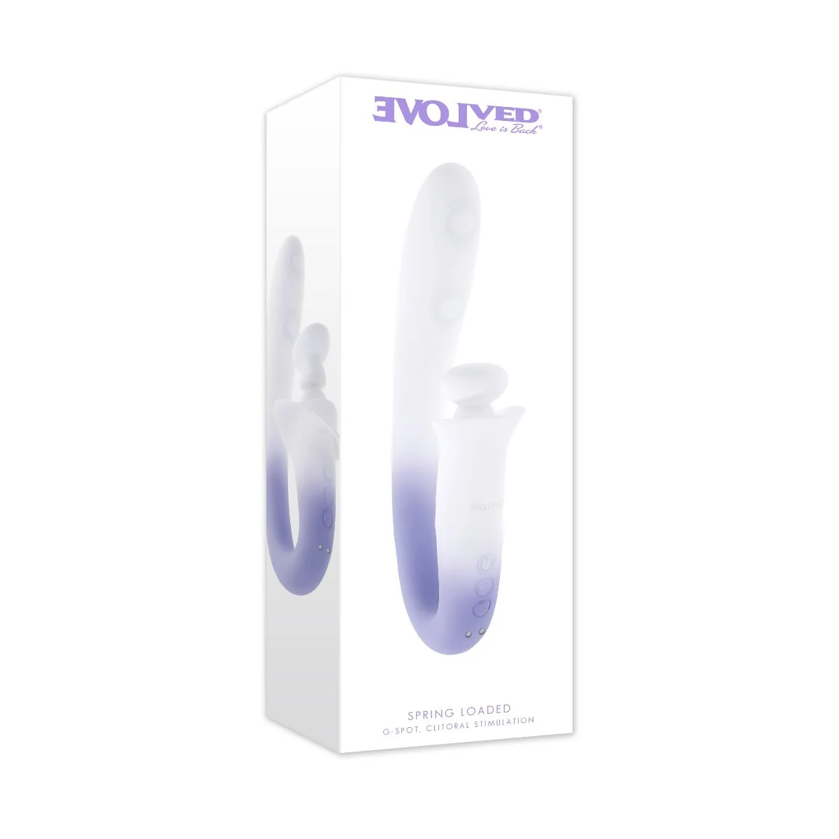 Evolved - Spring Loaded Multi Rabbit Vibrator - Paars