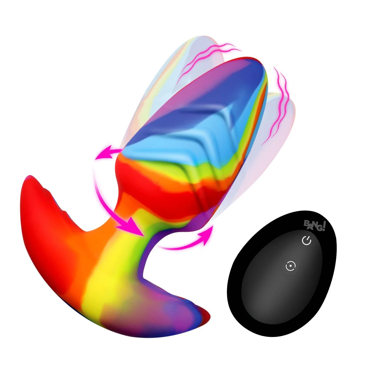 Bang! - Roterende en Vibrerende Buttplug - 9,9 cm