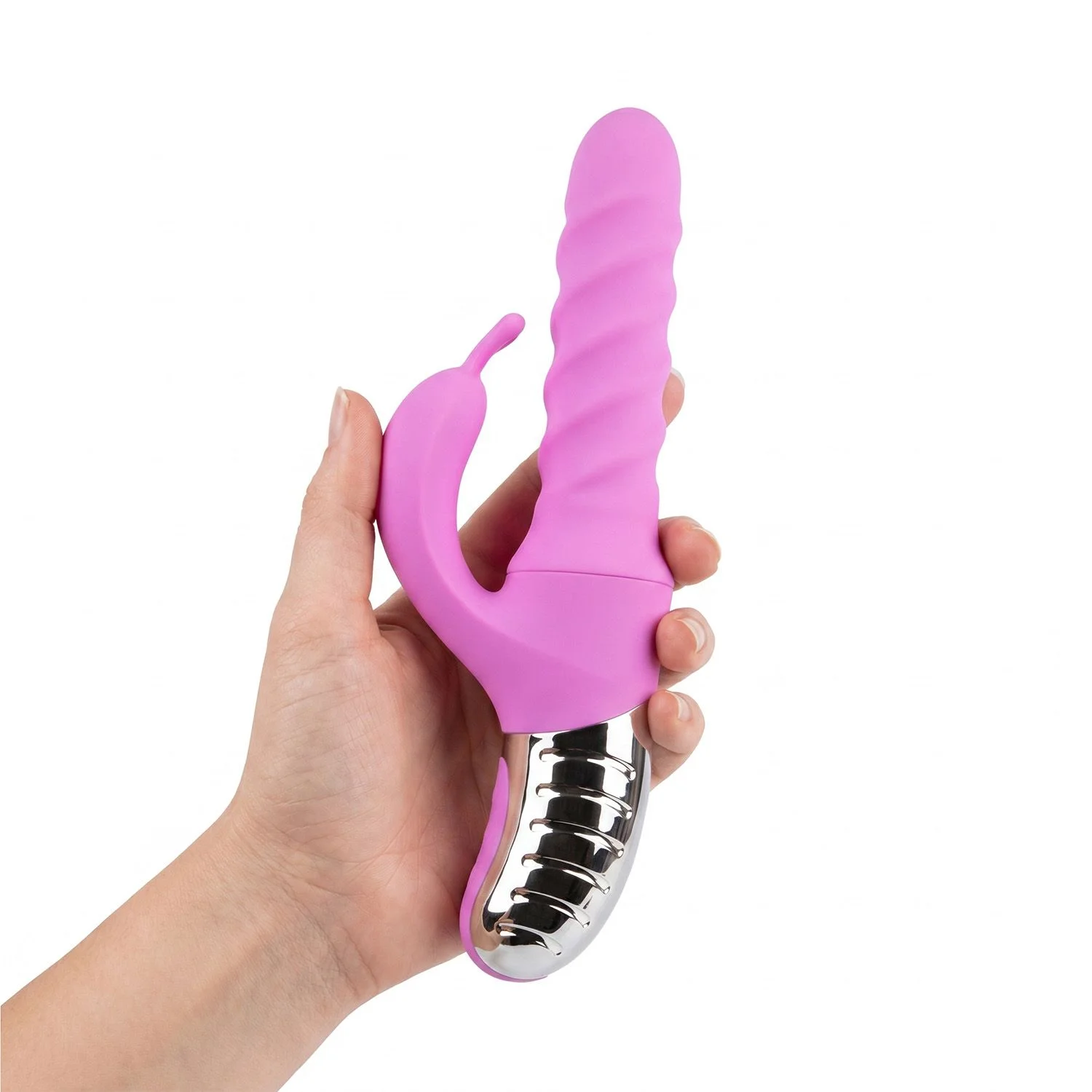 Good Vibes Only - 360° Rotating Thrusting Vibrator - Roze