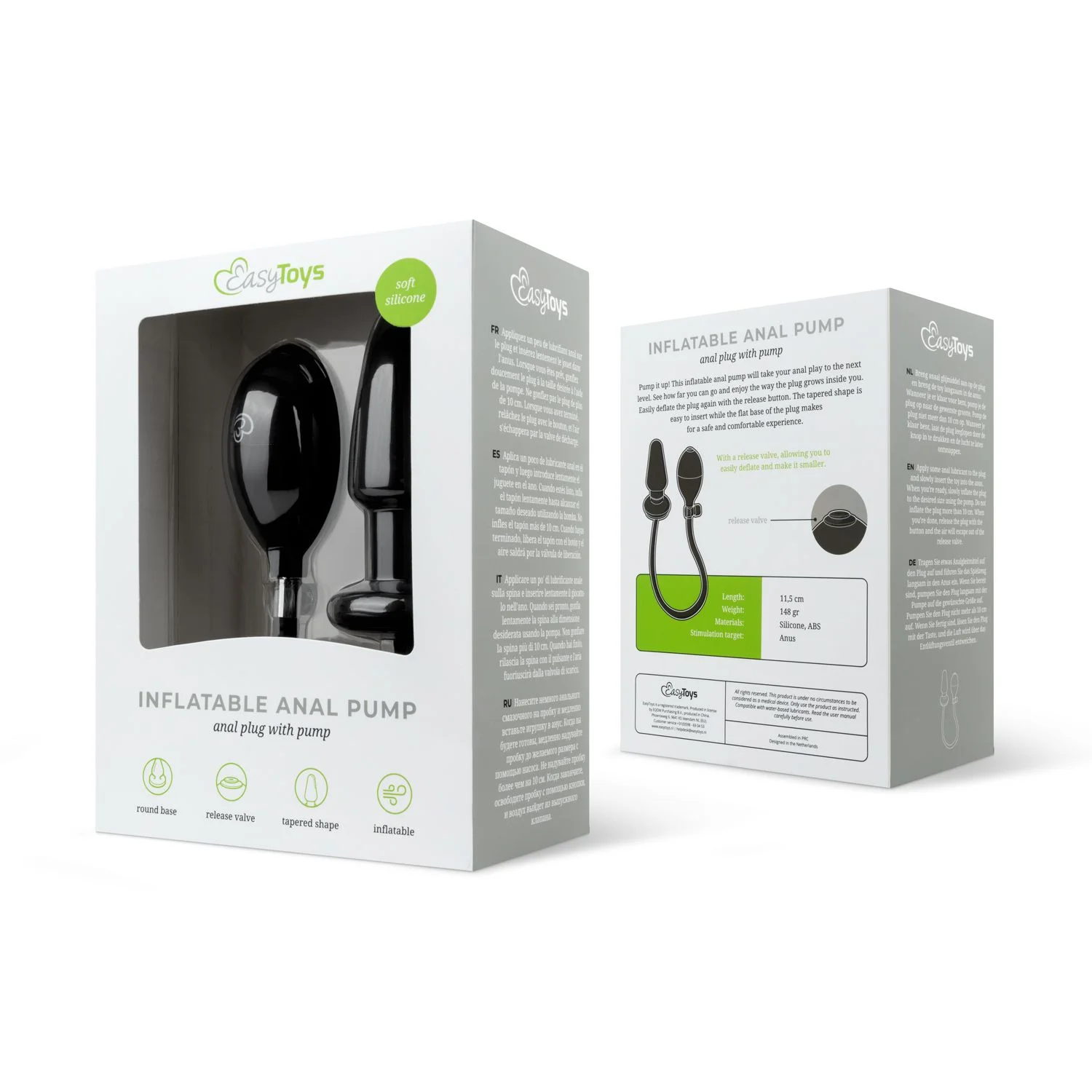 Opblaasbare Anaal Plug - Zwart