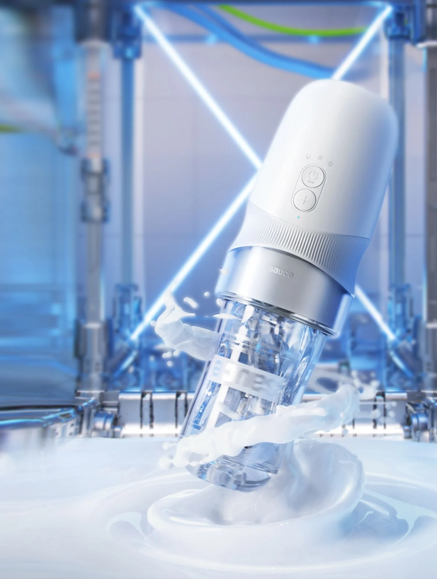 Sauce - Extra Sauce Automatische Masturbator - Wit