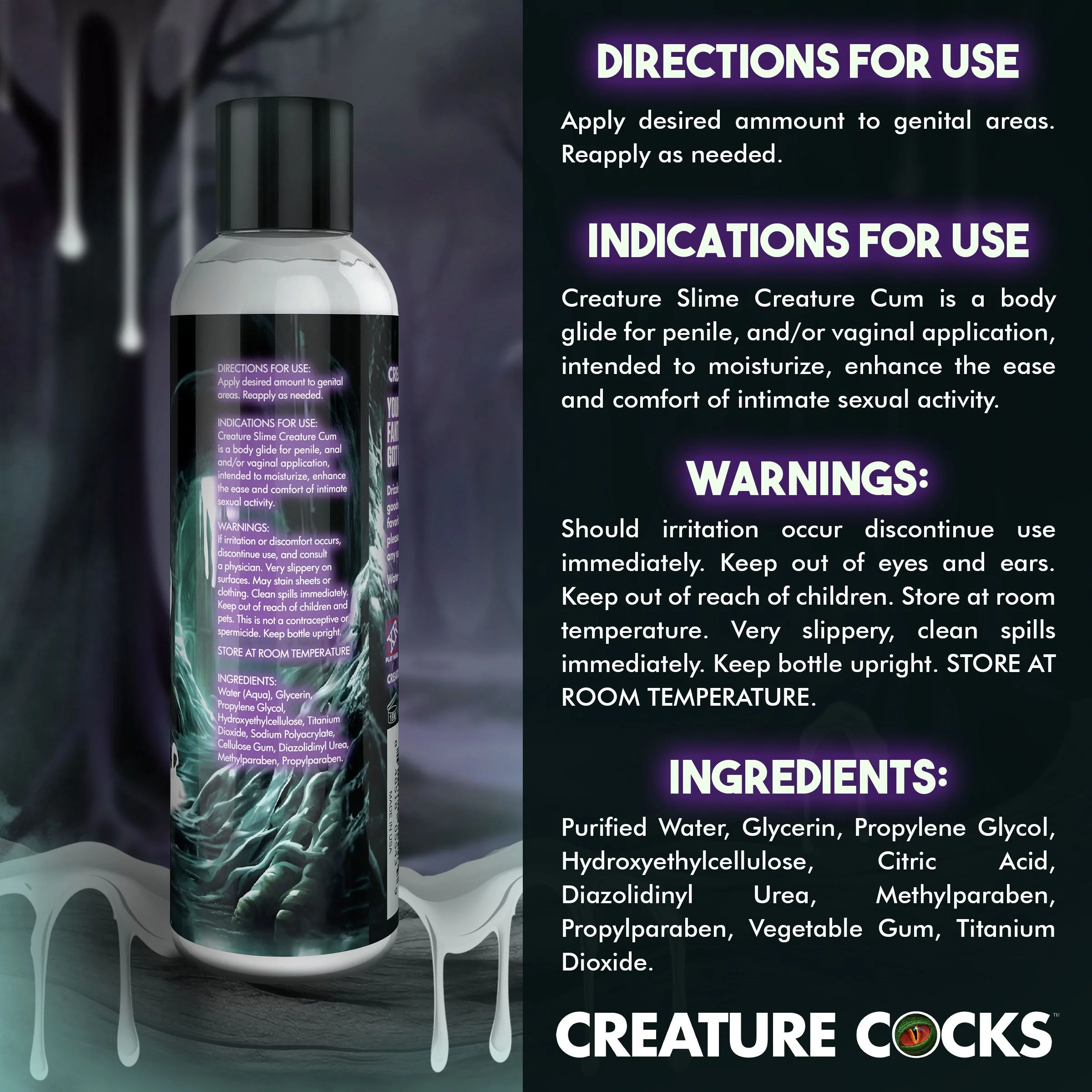 Creature Cocks - Creature Slime Creature Cum Jizz Glijmiddel - 237 ml