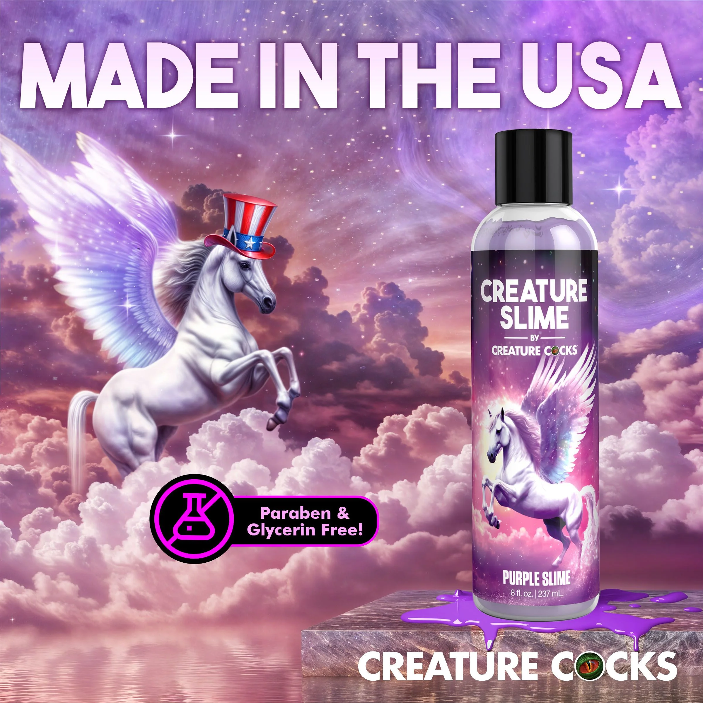 Creature Cocks - Creature Slime Paars Slijm Glijmiddel - 237 ml