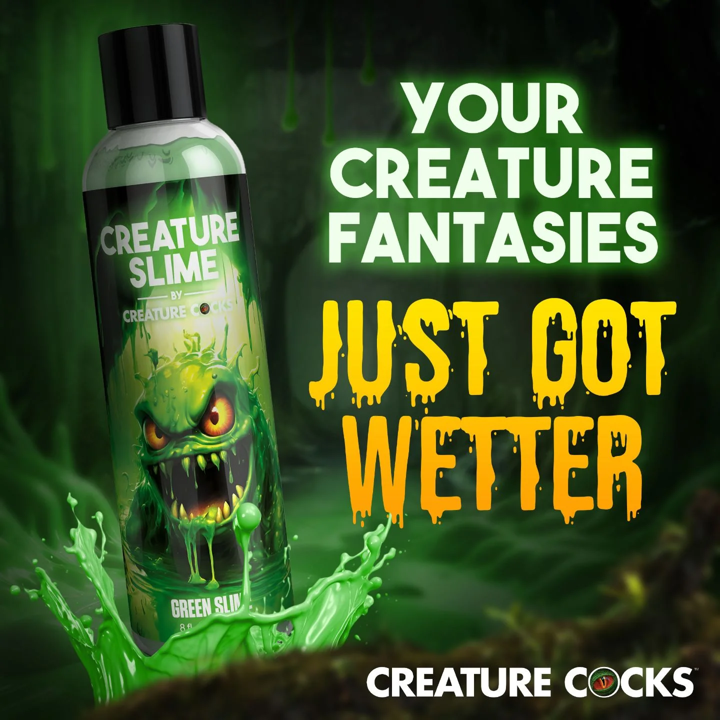 Creature Cocks - Creature Slime Groene Slijm Glijmiddel - 237 ml