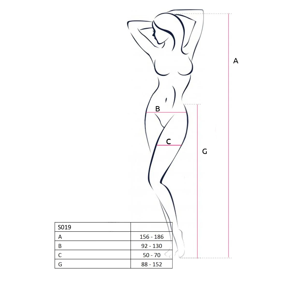Passion - S019 Strip Pants - Zwart