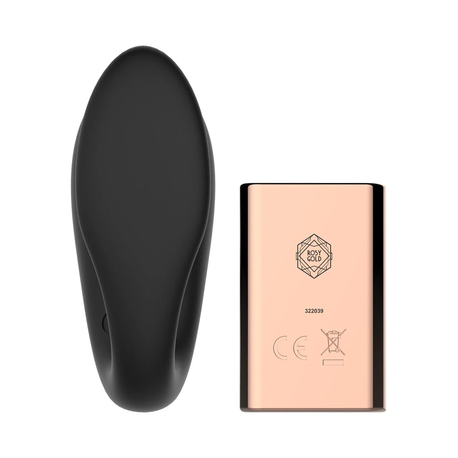 Rosy Gold – C-Shape Vibrator met Luxe Oplaadcase – Zwart