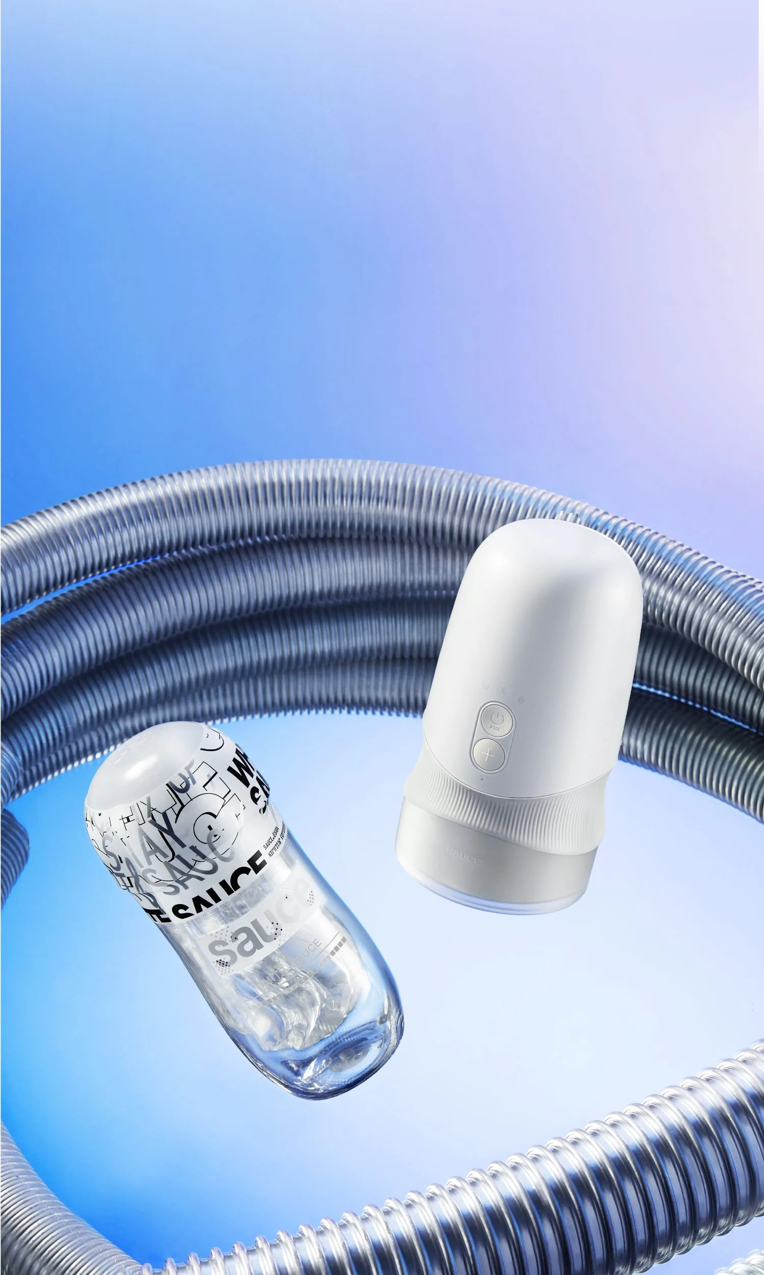 Sauce - Extra Sauce Automatische Masturbator - Wit